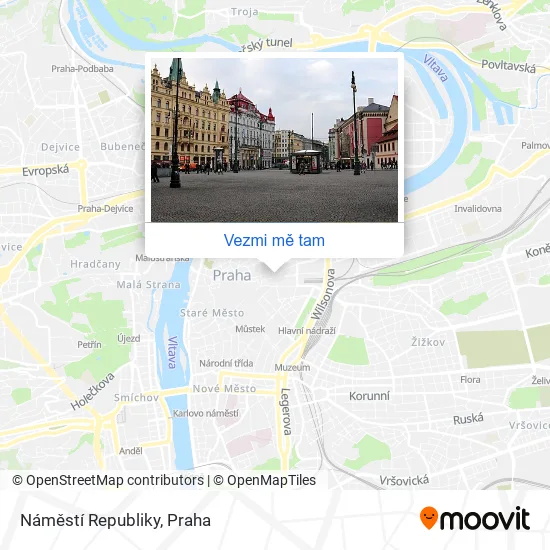 Náměstí Republiky mapa