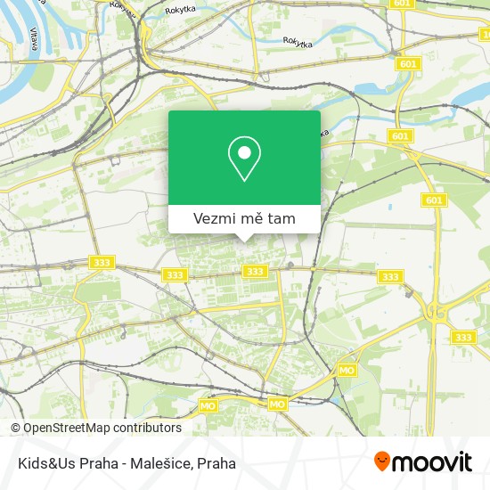Kids&Us Praha - Malešice mapa