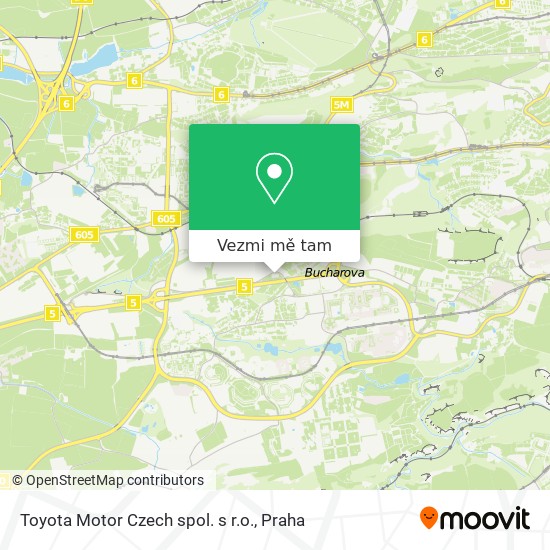 Toyota Motor Czech spol. s r.o. mapa