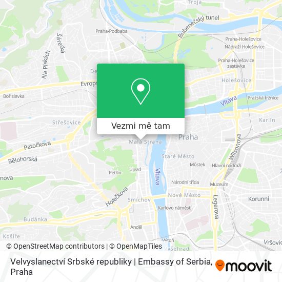 Velvyslanectví Srbské republiky | Embassy of Serbia mapa