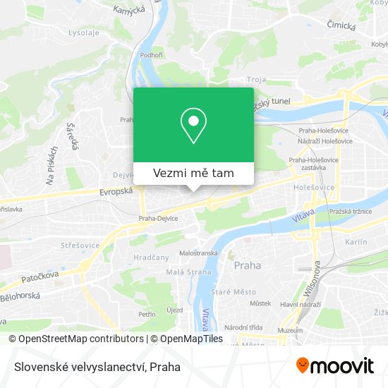 Slovenské velvyslanectví mapa