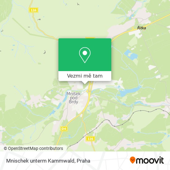 Mnischek unterm Kammwald mapa