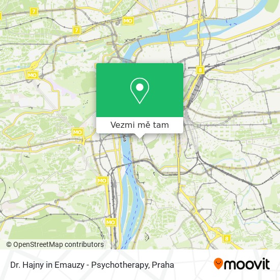 Dr. Hajny in Emauzy - Psychotherapy mapa