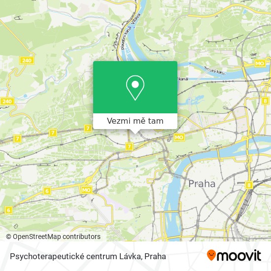 Psychoterapeutické centrum Lávka mapa