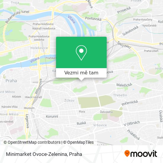 Minimarket Ovoce-Zelenina mapa