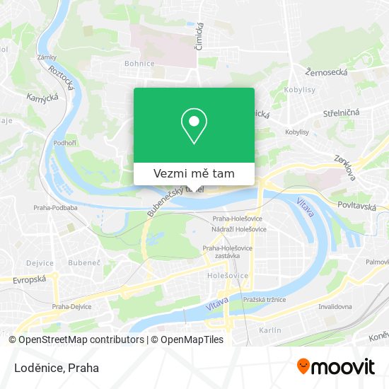Loděnice mapa