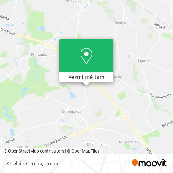 Střelnice Praha mapa