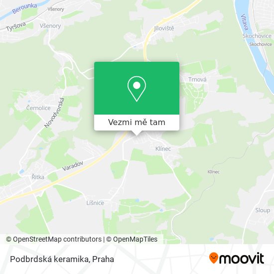 Podbrdská keramika mapa