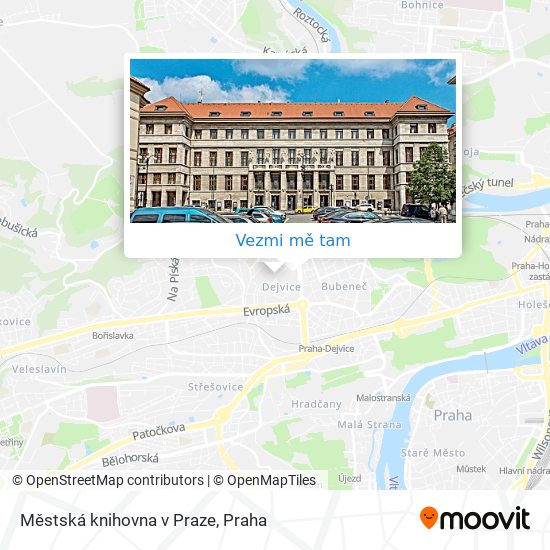 Městská knihovna v Praze mapa