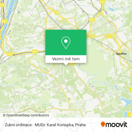 Zubní ordinace - MUDr. Karel Konopka mapa