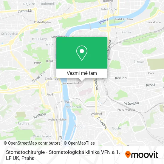 Stomatochirurgie - Stomatologická klinika VFN a 1. LF UK mapa