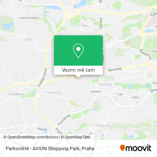 Parkoviště - AVION Shopping Park mapa