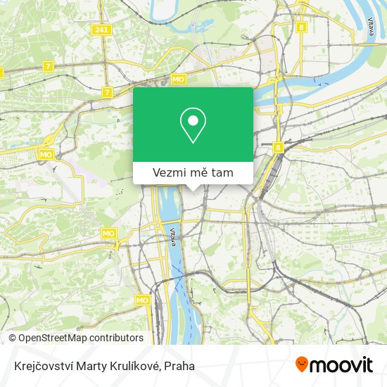 Krejčovství Marty Krulíkové mapa