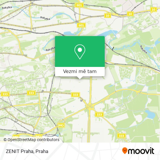 ZENIT Praha mapa