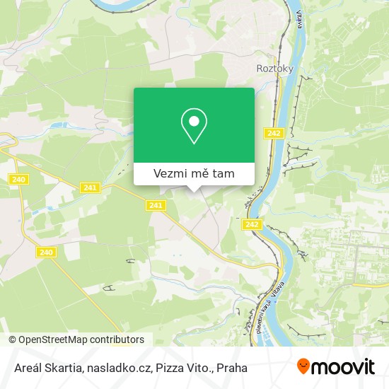 Areál Skartia, nasladko.cz, Pizza Vito. mapa