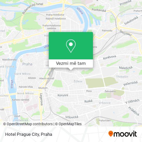 Hotel Prague City mapa