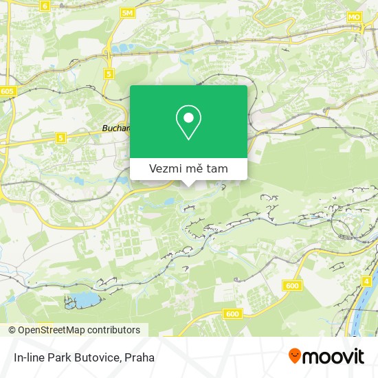In-line Park Butovice mapa