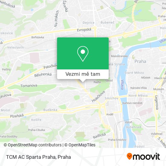 TCM AC Sparta Praha mapa