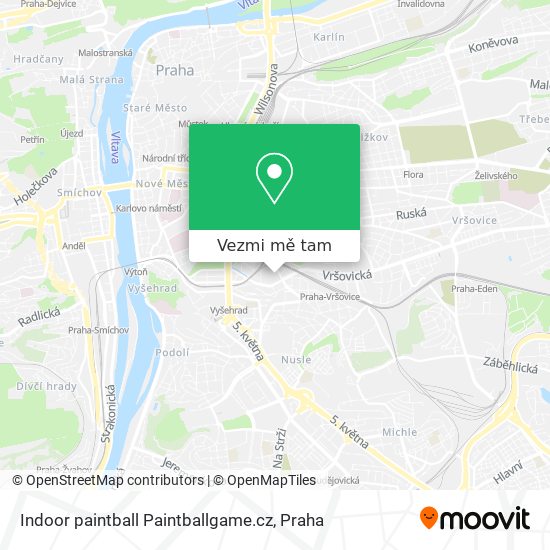 Indoor paintball Paintballgame.cz mapa