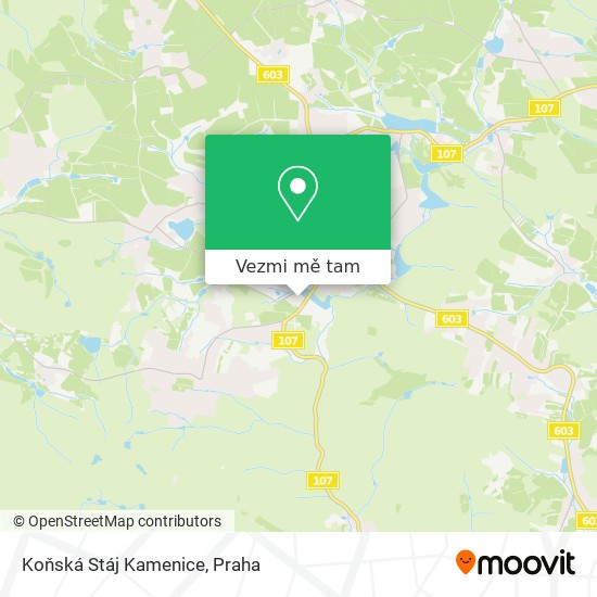 Koňská Stáj Kamenice mapa