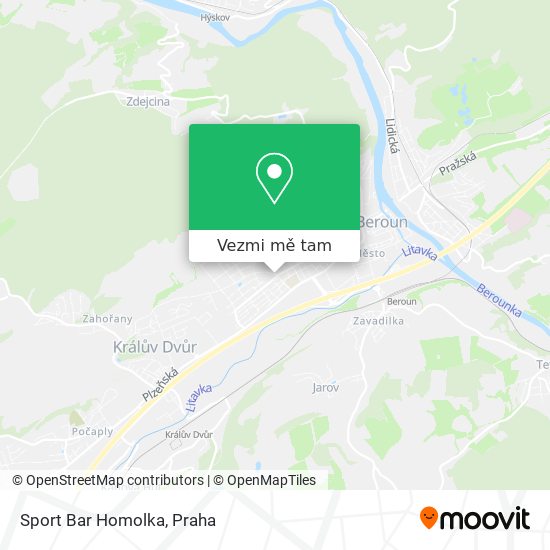 Sport Bar Homolka mapa