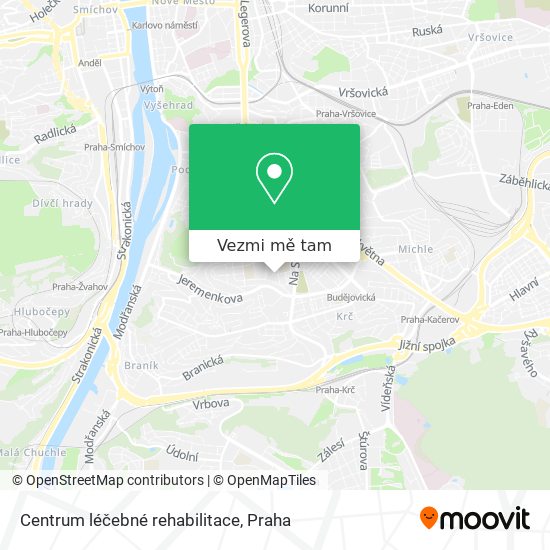 Centrum léčebné rehabilitace mapa