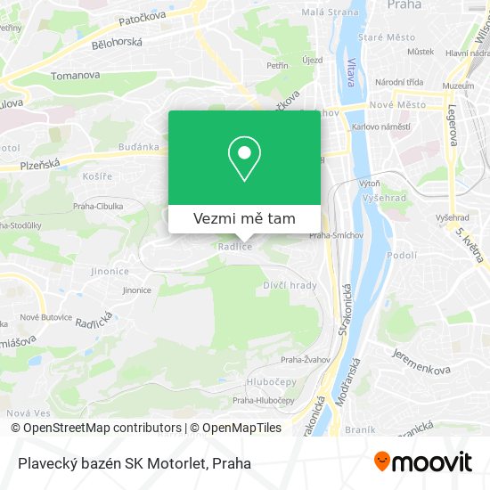 Plavecký bazén SK Motorlet mapa