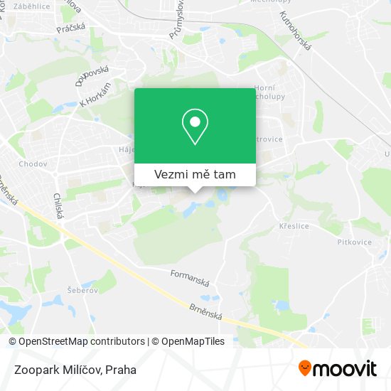 Zoopark Milíčov mapa