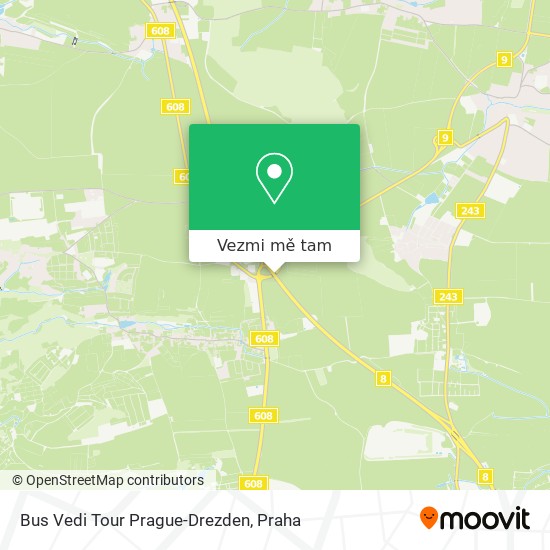 Bus Vedi Tour Prague-Drezden mapa