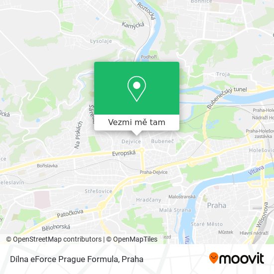 Dílna eForce Prague Formula mapa
