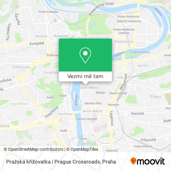 Pražská křižovatka | Prague Crossroads mapa