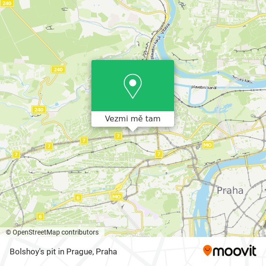 Bolshoy's pit in Prague mapa