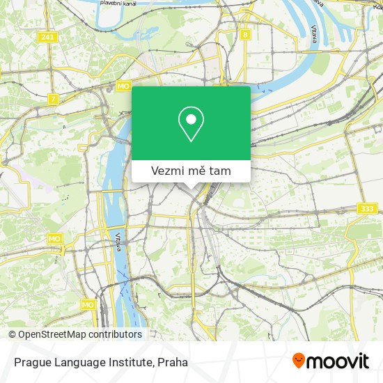 Prague Language Institute mapa
