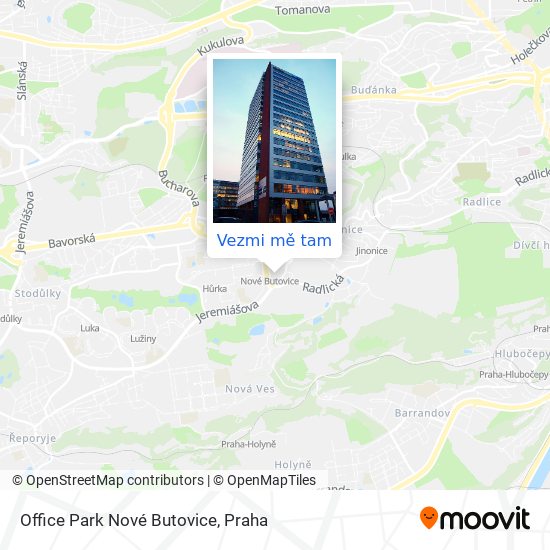 Office Park Nové Butovice mapa