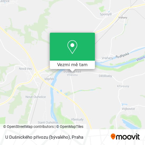 U Dušnického přívozu (bývalého) mapa