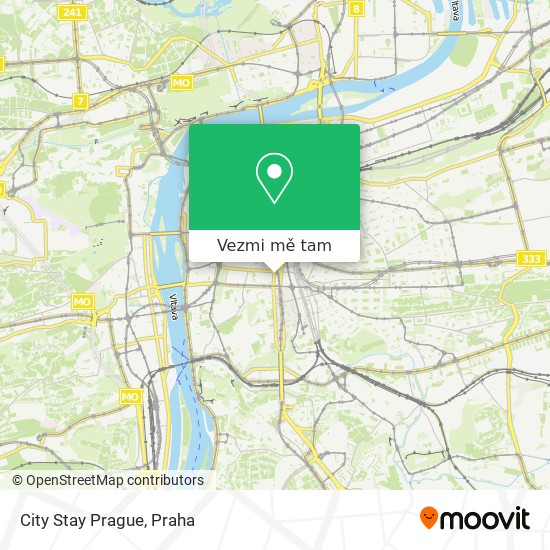 City Stay Prague mapa