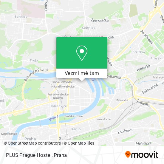 PLUS Prague Hostel mapa