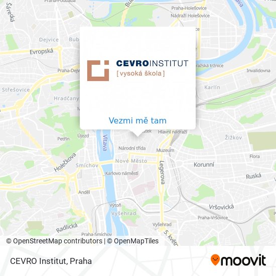 CEVRO Institut mapa