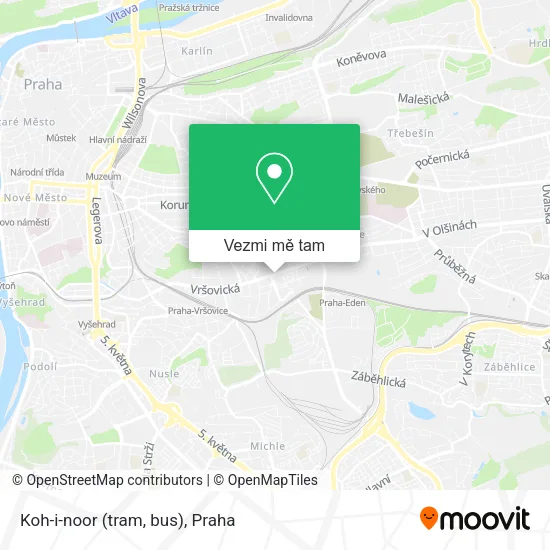 Koh-i-noor (tram, bus) mapa