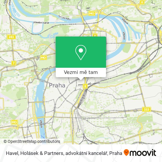 Havel, Holásek & Partners, advokátní kancelář mapa
