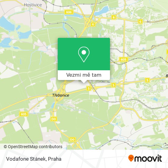 Vodafone Stánek mapa