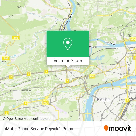 iMate iPhone Service Dejvická mapa
