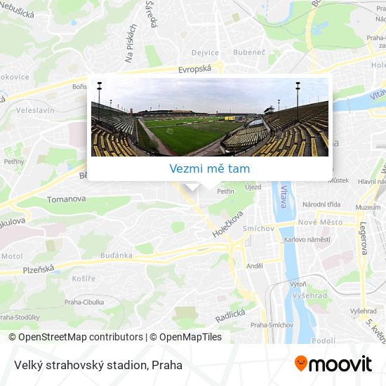 Velký strahovský stadion mapa