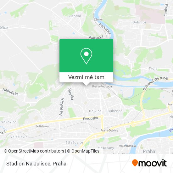 Stadion Na Julisce mapa
