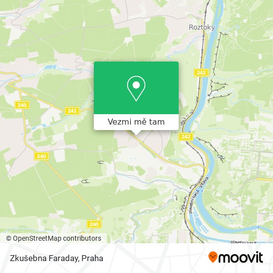 Zkušebna Faraday mapa