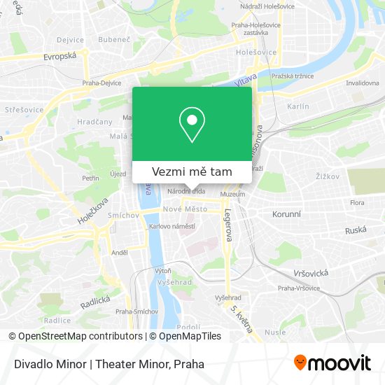 Divadlo Minor | Theater Minor mapa