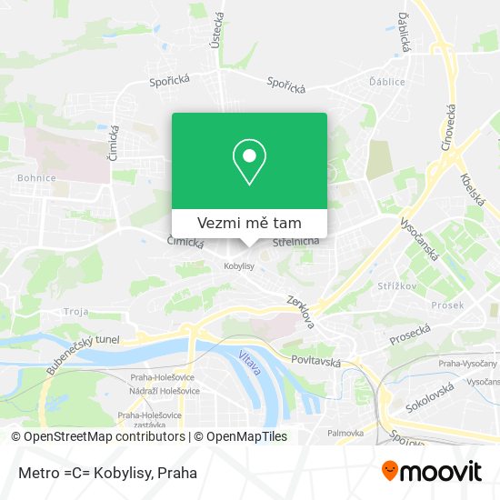 Metro =C= Kobylisy mapa