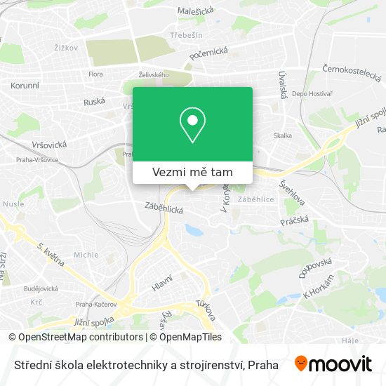 Střední škola elektrotechniky a strojírenství mapa