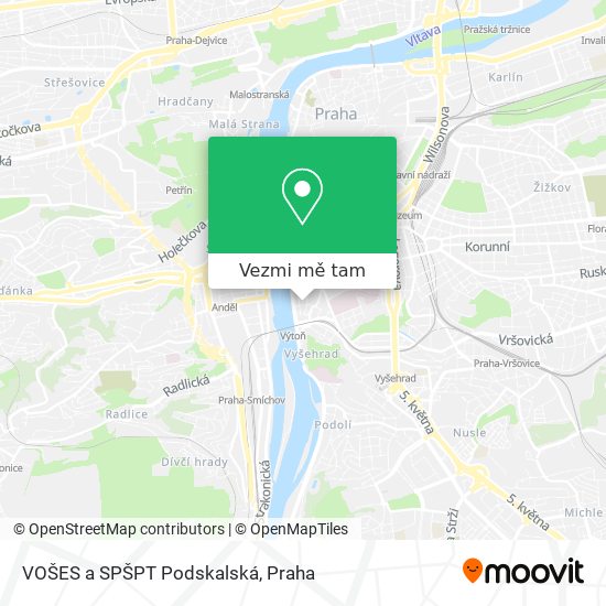 VOŠES a SPŠPT Podskalská mapa