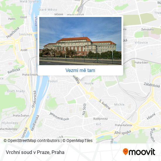 Vrchní soud v Praze mapa